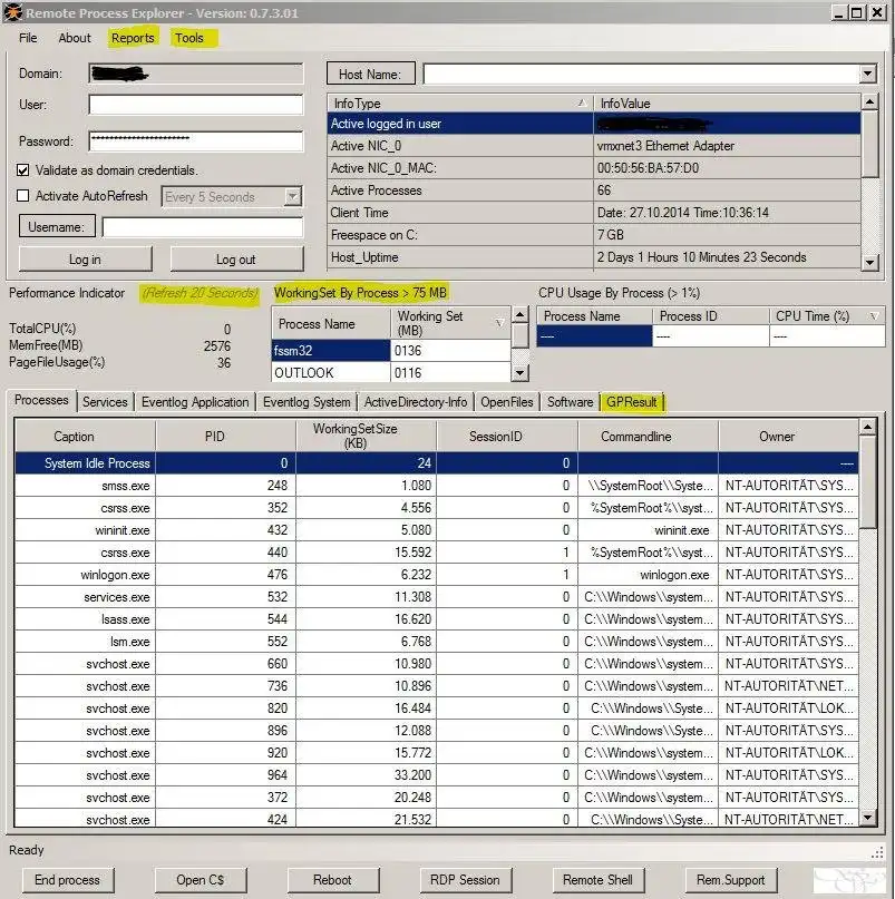 Download web tool or web app RemoteProcessExplorer