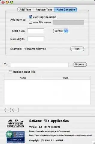 Download web tool or web app ReName File Application