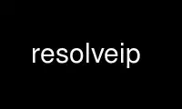 Run resolveip in OnWorks free hosting provider over Ubuntu Online, Fedora Online, Windows online emulator or MAC OS online emulator