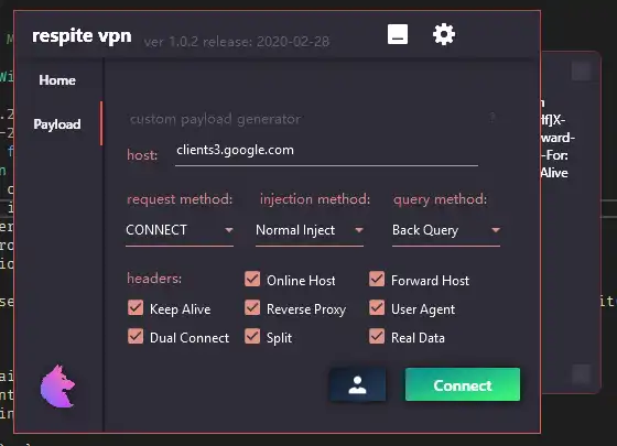 دانلود ابزار وب یا وب اپلیکیشن respite vpn - ssh client / http injector