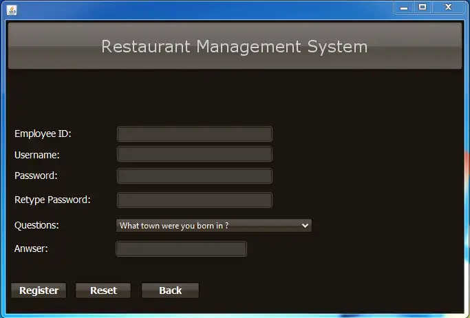 Download web tool or web app Restaurant Management System ( RMS )