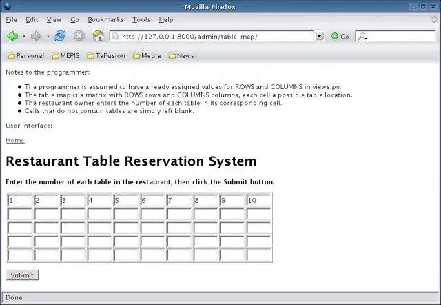 Download web tool or web app Restaurant Table Reservation System