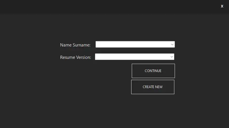 Download web tool or web app Resume Builder