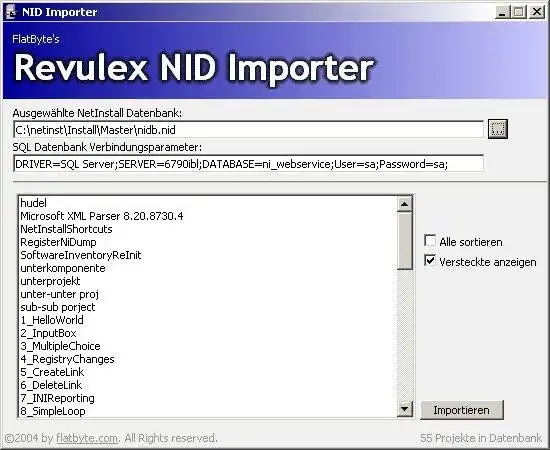 Download web tool or web app Revulex - databased package assignment