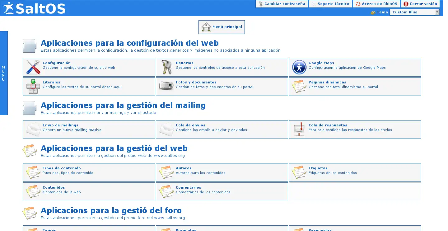 Descargue la herramienta web o la aplicación web RhinOS