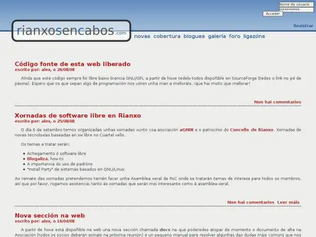 Download web tool or web app Rianxosencabos CMS