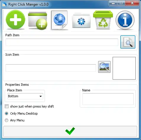 Download web tool or web app Right click Manager