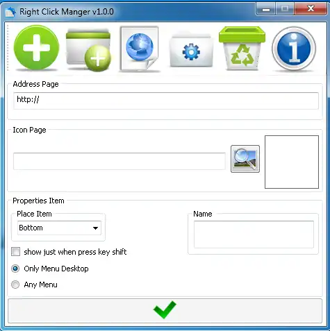 Download web tool or web app Right click Manager