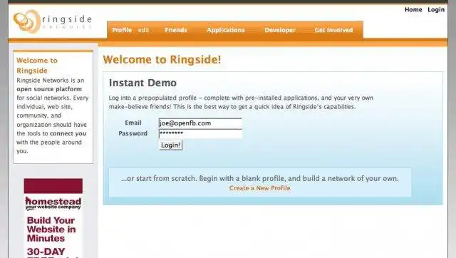 Download web tool or web app ringside