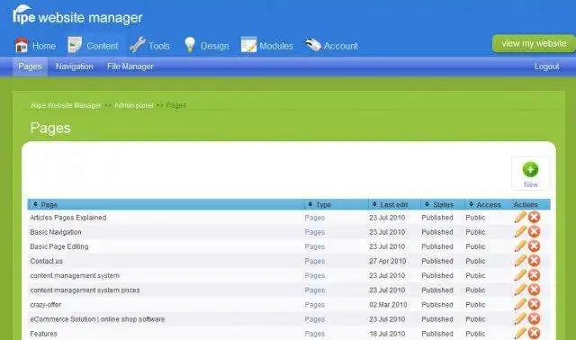 Download web tool or web app Ripe website manager (CMS)