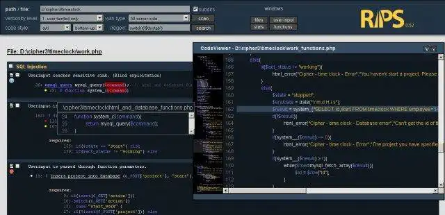 دانلود ابزار وب یا برنامه وب RIPS - PHP Security Analysis