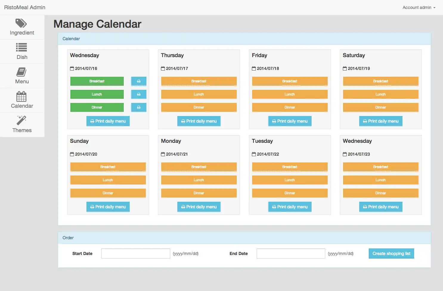 Download web tool or web app Ristomeal