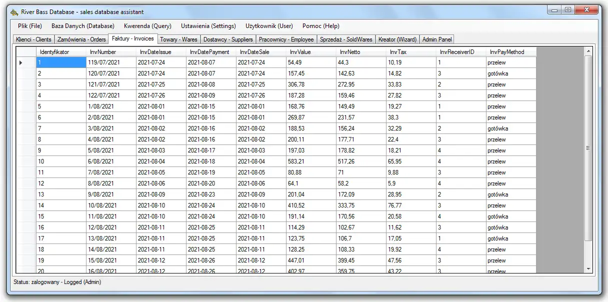 Download web tool or web app River Bass Database