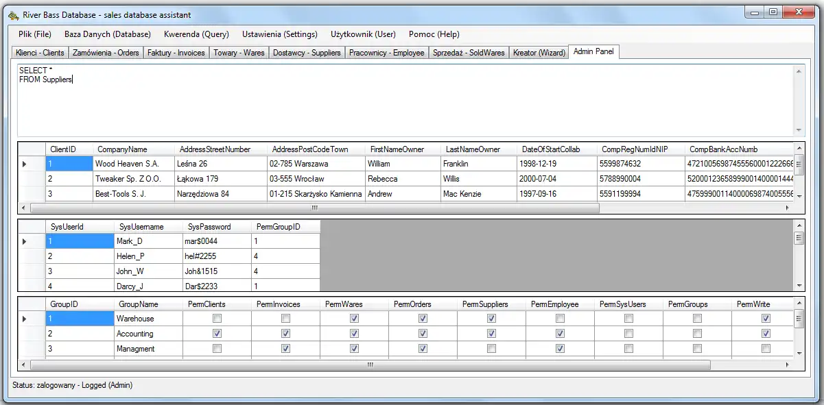 Download web tool or web app River Bass Database