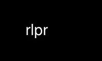 Run rlpr in OnWorks free hosting provider over Ubuntu Online, Fedora Online, Windows online emulator or MAC OS online emulator