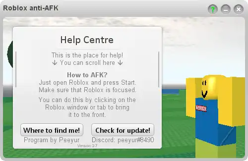 ดาวน์โหลดเครื่องมือเว็บหรือเว็บแอป Roblox anti-AFK