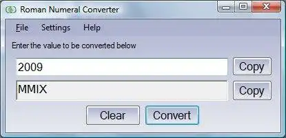 Download web tool or web app Roman Numeral Converter (VB.NET) to run in Windows online over Linux online