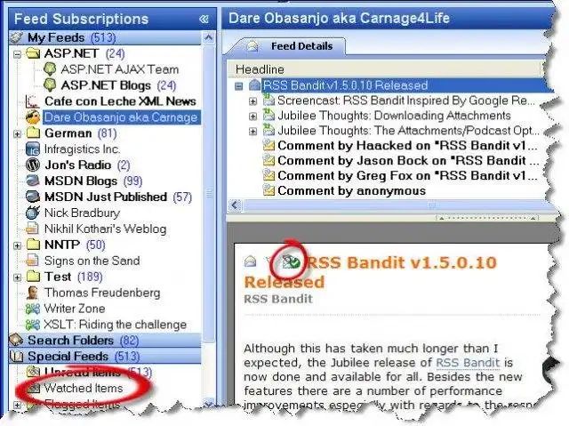 Download web tool or web app RSS Bandit