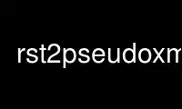 Run rst2pseudoxml in OnWorks free hosting provider over Ubuntu Online, Fedora Online, Windows online emulator or MAC OS online emulator