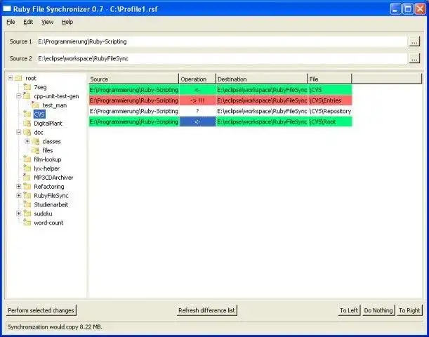 Download web tool or web app Ruby File Synchronizer