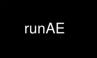 Run runAE in OnWorks free hosting provider over Ubuntu Online, Fedora Online, Windows online emulator or MAC OS online emulator