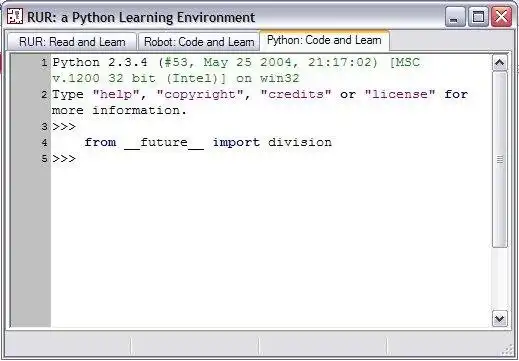 Download web tool or web app RUR: a Python Learning Environment