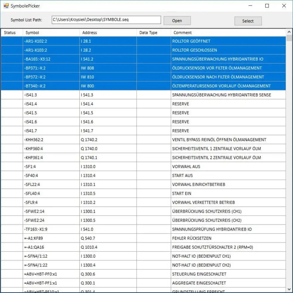 Download web tool or web app S7 Siemens PLC Trace Signals