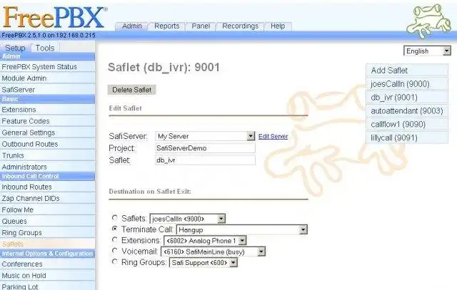 Download web tool or web app SafiServer FreePBX Module