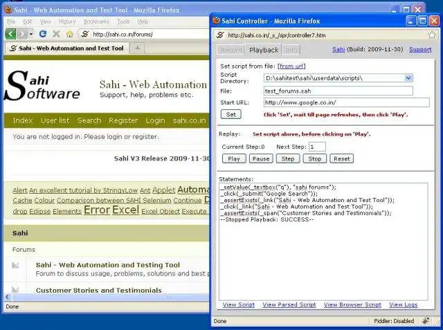 Descargue la herramienta web o la aplicación web Sahi - Herramienta de prueba y automatización web