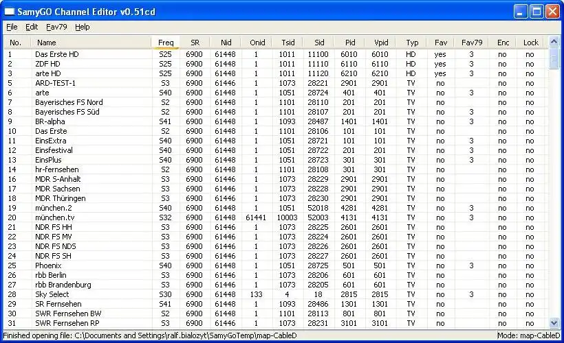 Download web tool or web app SamyGo ChanEdit