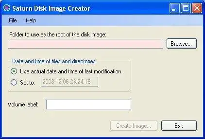 Download web tool or web app Saturn disk image