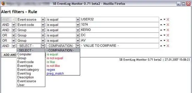 Download web tool or web app SB EventLog Monitor