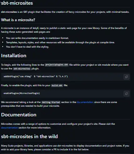 Download web tool or web app sbt-microsites