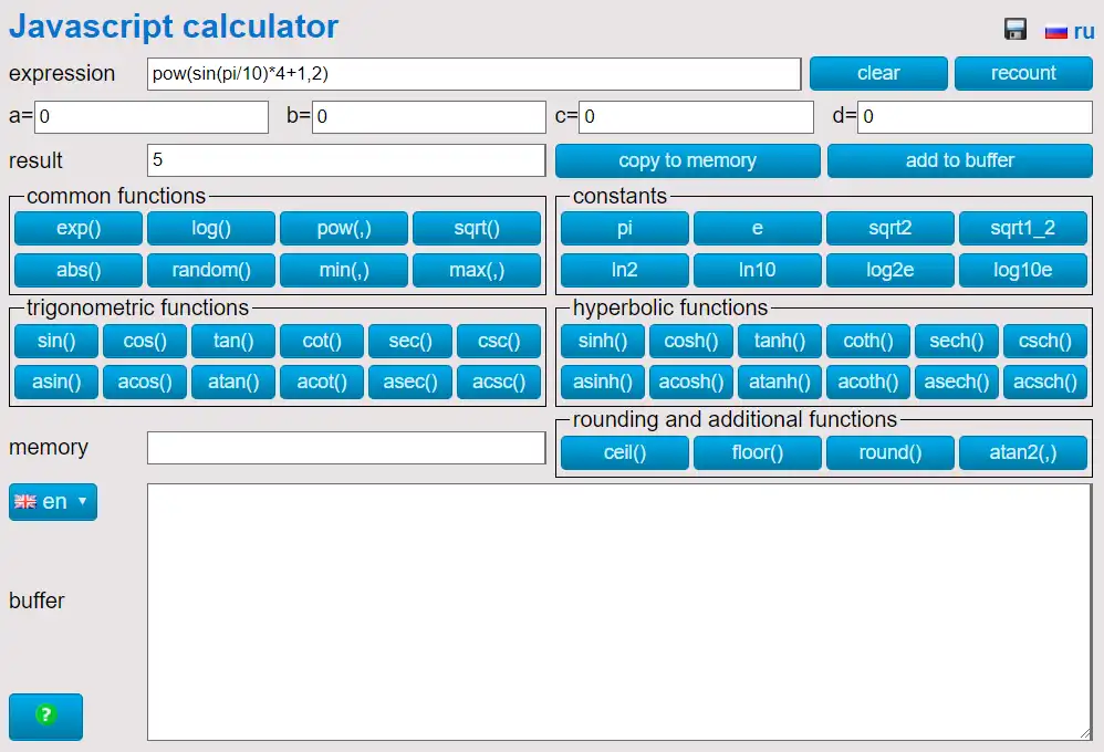 Download web tool or web app sccalculator