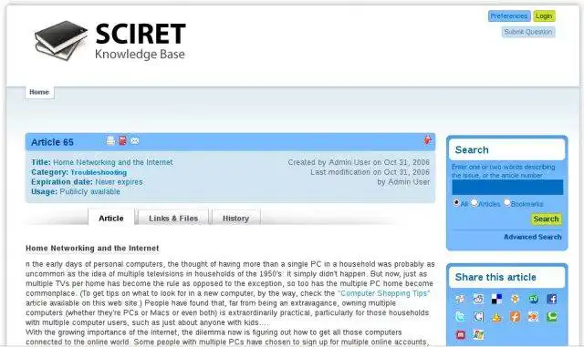 Download web tool or web app Sciret