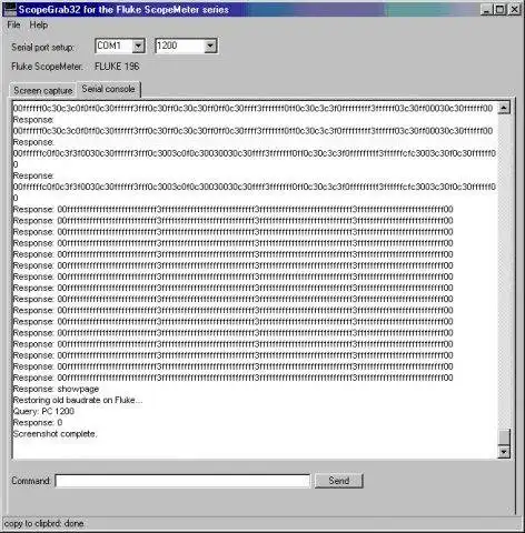 Download web tool or web app ScopeGrab32 for ScopeMeter oscilloscopes to run in Windows online over Linux online