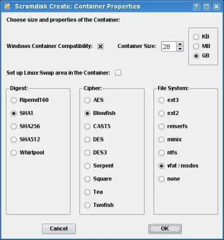 Download web tool or web app ScramDisk 4 Linux