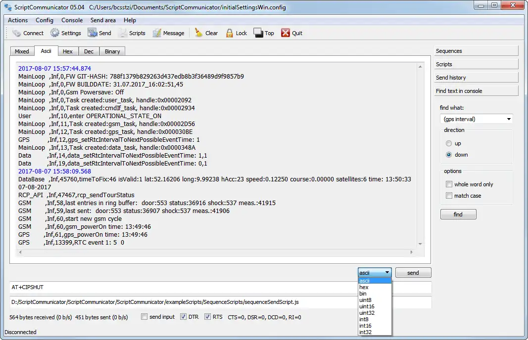 下载网络工具或网络应用程序 ScriptCommunicator / 串口终端