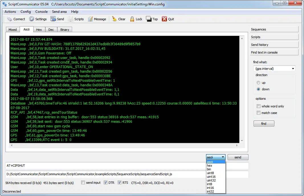 下载网络工具或网络应用程序 ScriptCommunicator / 串口终端