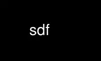 Run sdf in OnWorks free hosting provider over Ubuntu Online, Fedora Online, Windows online emulator or MAC OS online emulator