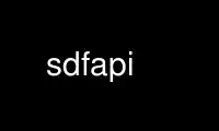 Run sdfapi in OnWorks free hosting provider over Ubuntu Online, Fedora Online, Windows online emulator or MAC OS online emulator