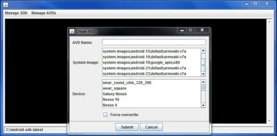 Download web tool or web app SDK Manager