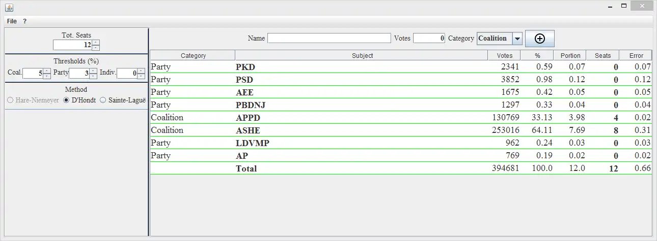 Download web tool or web app Seats Calculator