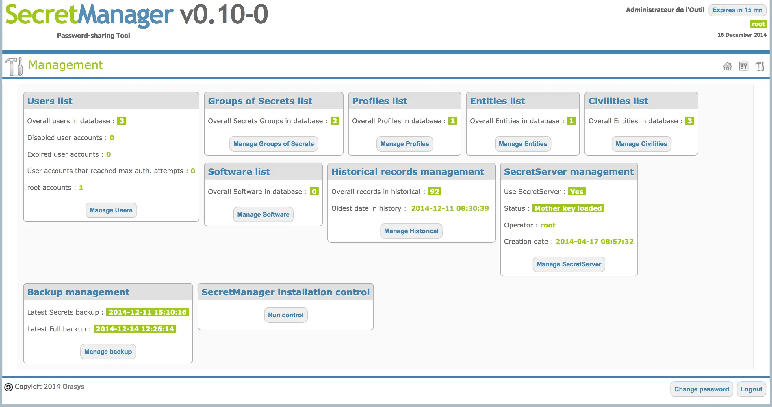 Download web tool or web app SecretManager