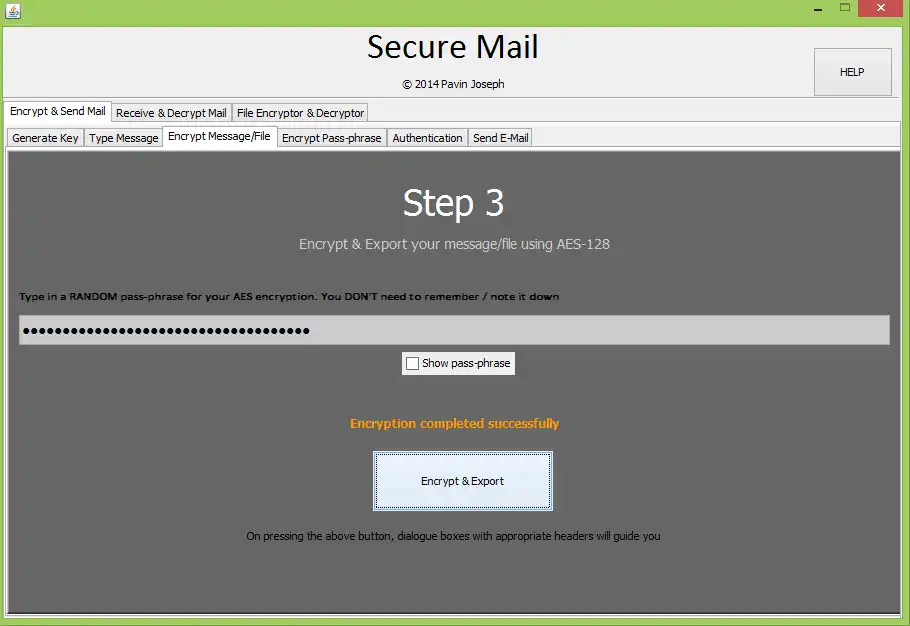 Download web tool or web app Secure Mail