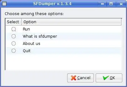 Download web tool or web app Selective File Dumper to run in Windows online over Linux online