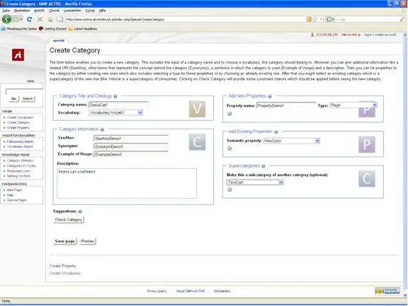 Download web tool or web app Semantic Media Wiki Ontology Editor