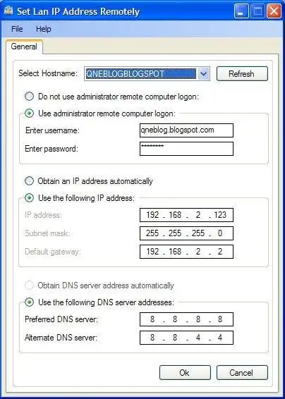 Download web tool or web app Set Lan IP Address Remotely