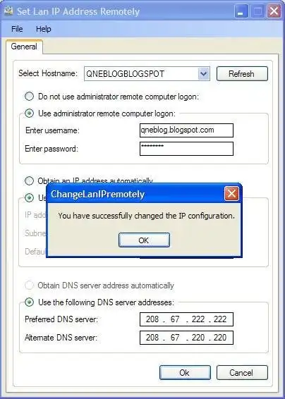 Download web tool or web app Set Lan IP Address Remotely