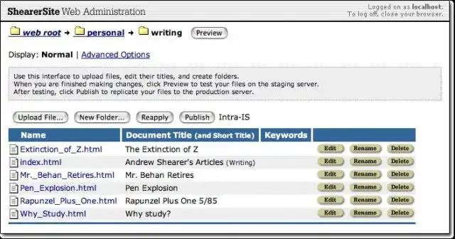 Download web tool or web app ShearerSite: Web Administration